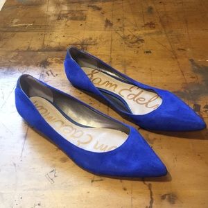 Cobalt blue suede Sam Edelman flats